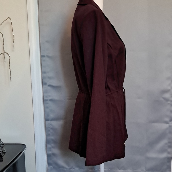 Kathie Lee Collection Burgundy Blazer Set  with Pants - Picture 4 of 8